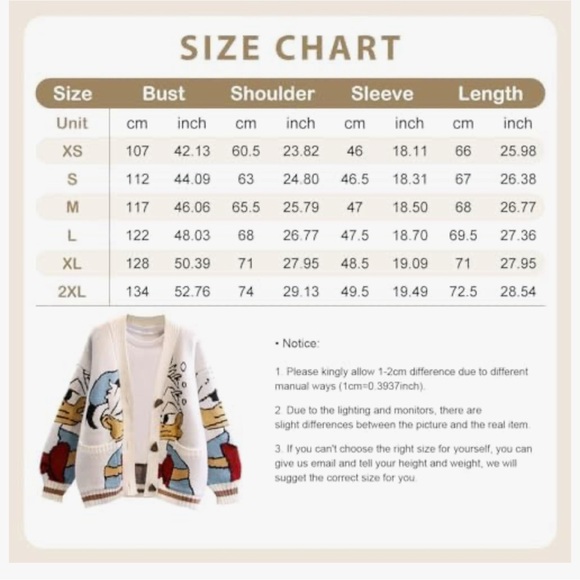 Amazon Cartoon Graphic Cardigan - Gray, Red, Blue, White - Picture 5 of 7